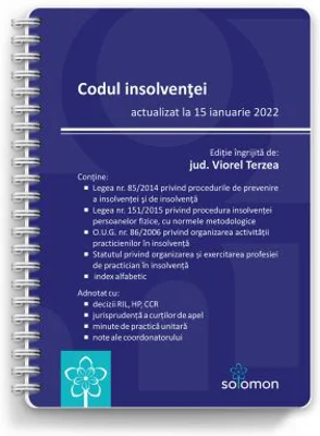 Codul insolventei (actualizat la 15 ianuarie 2022)