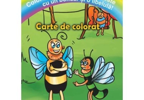 Coloreaza si creeaza o poveste cu un bondar si o libelula!