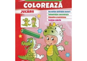 Coloreaza jucarii. Autocolante model