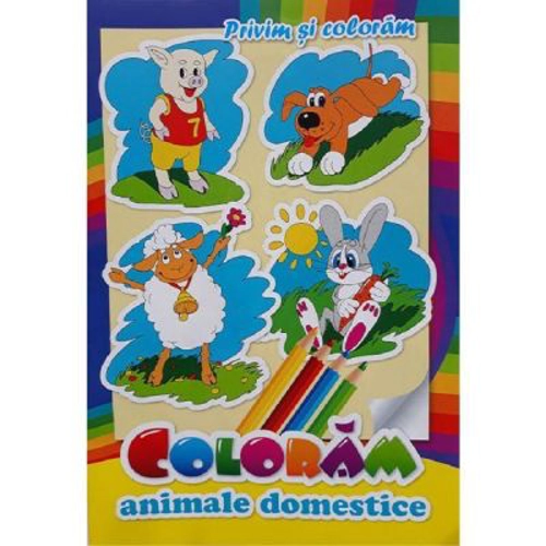 Privim si coloram. Coloram animale domestice