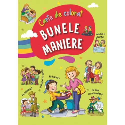 Bunele maniere. Carte de colorat 1, verde