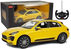 Masina cu telecomanda Porsche Macan Turbo galben, scara 1: 14, Rastar