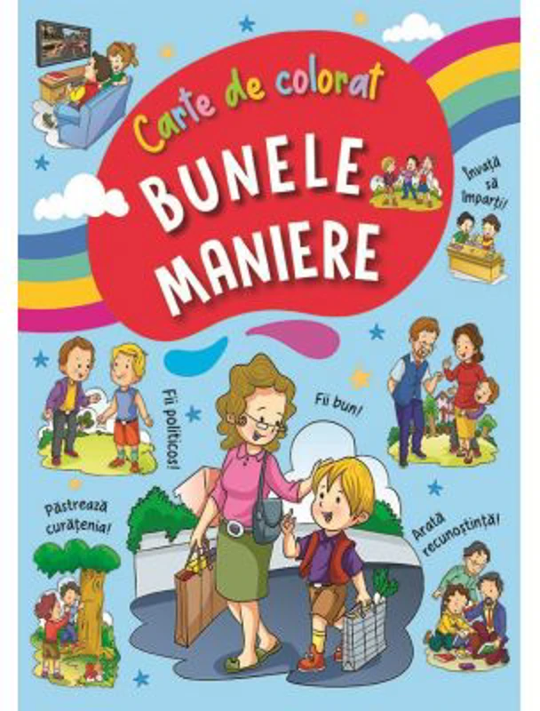 Bunele maniere. Carte de colorat 1, bleu
