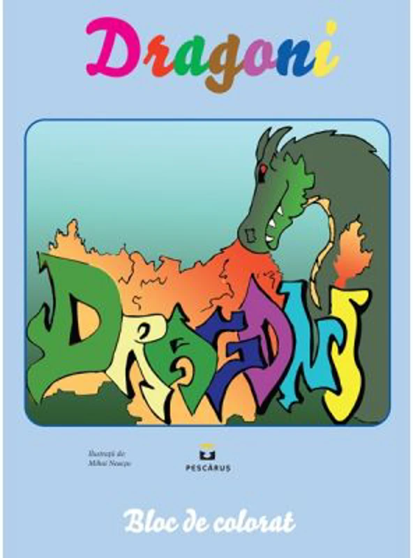 Dragoni - carte de colorat