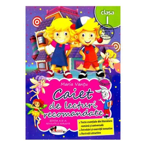 Caiet de lecturi recomandate Clasa 1 - Maria Vantu
