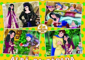 Puzzle Alba ca Zapada. 4 imagini