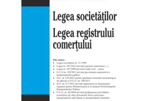 Legea societatilor. Legea registrului comertului. Editie actualizata la 10 martie 2024