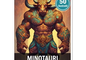 Carte de colorat pentru adulti, 50 de ilustratii, Minotauri