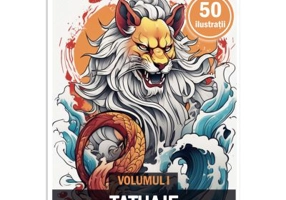 Carte de colorat pentru adulti, 50 de ilustratii, Tatuaje, Volumul 1