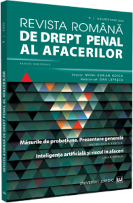 Revista romana de drept penal al afacerilor nr. 1/2020