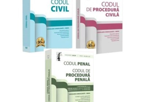 Pachet Codul civil. Codul penal si codul de procedura penala. Codul de procedura civila, ianuarie 2024. Editii tiparite pe hartie alba