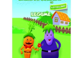 Carte de colorat cu abtibilduri. Legume