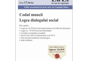 Codul muncii. Legea dialogului social. Cod 700. Actualizat la 23. 09. 2019