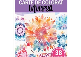 Carte de colorat inversa cu 38 de ilustratii, Mandale, Volumul 1