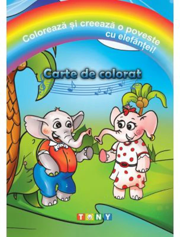 Coloreaza si creeaza o poveste cu elefantei!