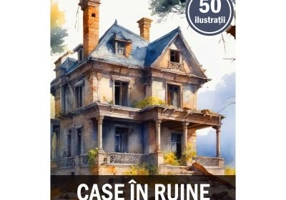 Carte de colorat pentru adulti, 50 de ilustratii, Case in ruine