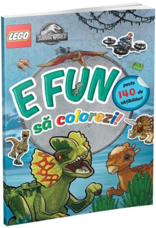 E fun sa colorezi - Jurassic World (carte de colorat cu abtibilduri)