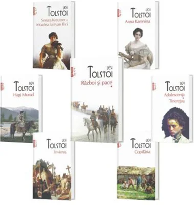 Pachet format din 7 titluri Adolescenta, Hagi Murad, Anna Karenina, Sonata Kreutzer. Moartea lui Ivan Ilici
