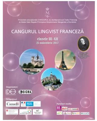 Cangurul lingvist. Franceza, clasele 3-12, 2017