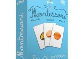 Carti de joc Montessori. Vocabular. Fructe exotice