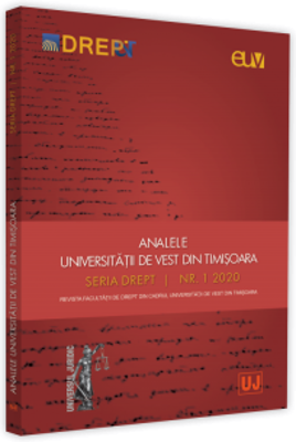 Analele Universitatii de Vest din Timisoara, Seria Drept. Nr. 1/2020