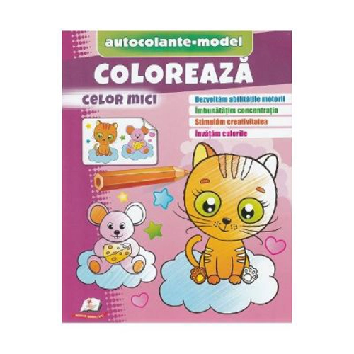 Coloreaza celor mici. Autocolante model