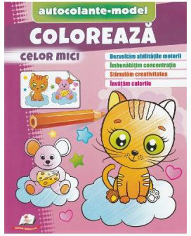 Coloreaza celor mici. Autocolante model