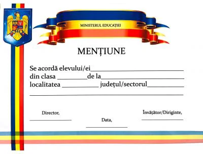 Diploma scolara MENTIUNE ( DLFD000a )