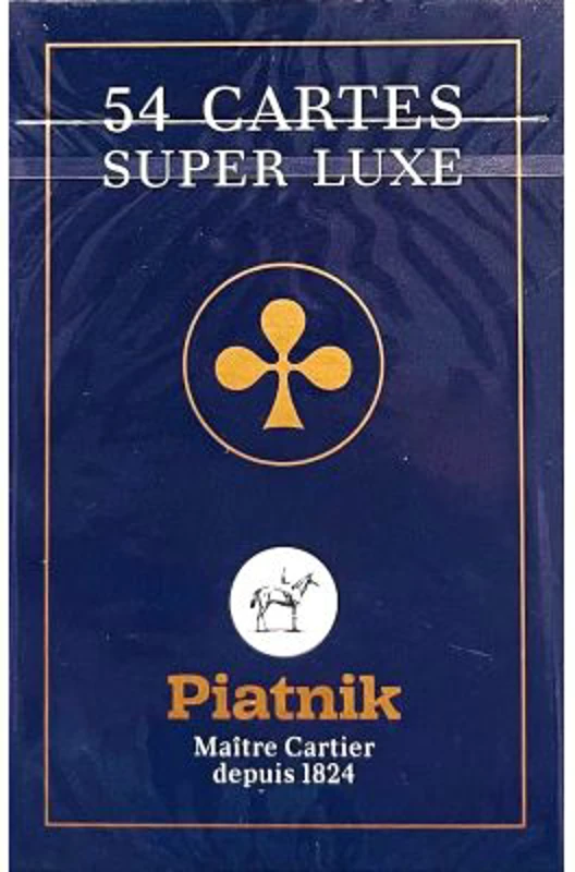 Carti de joc Super Luxe, grafica in stil francez, albastru
