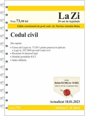 Codul civil. Actualizat la 18. 01. 2023