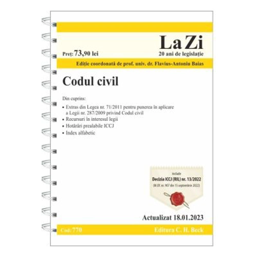 Codul civil. Actualizat la 18. 01. 2023