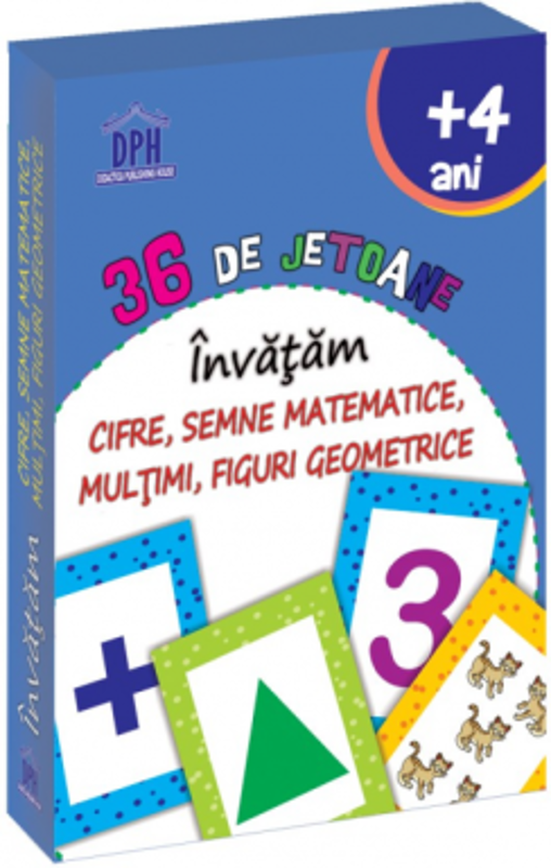 36 de Jetoane. Invatam cifre, semne matematice, multimi, figuri geometrice