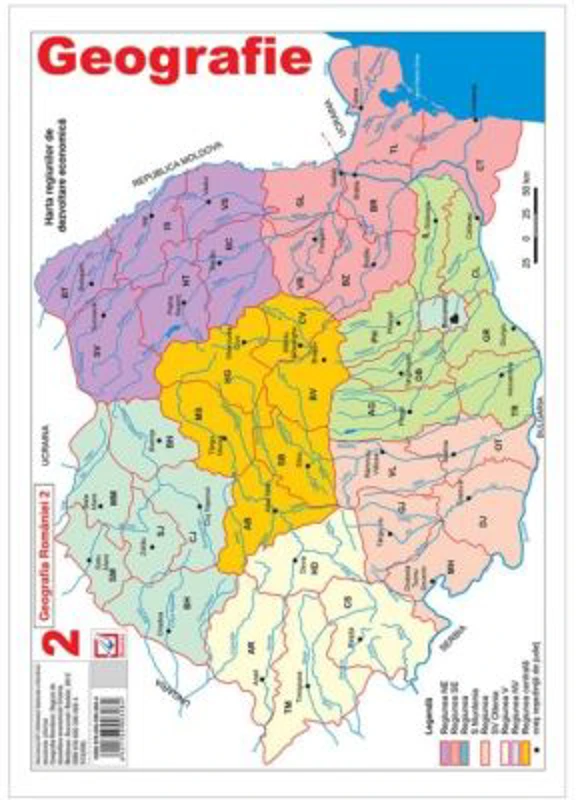 Harta Geografia Romaniei 2 - Cristina Moldovan