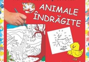 Numar, desenez si colorez ANIMALE INDRAGITE