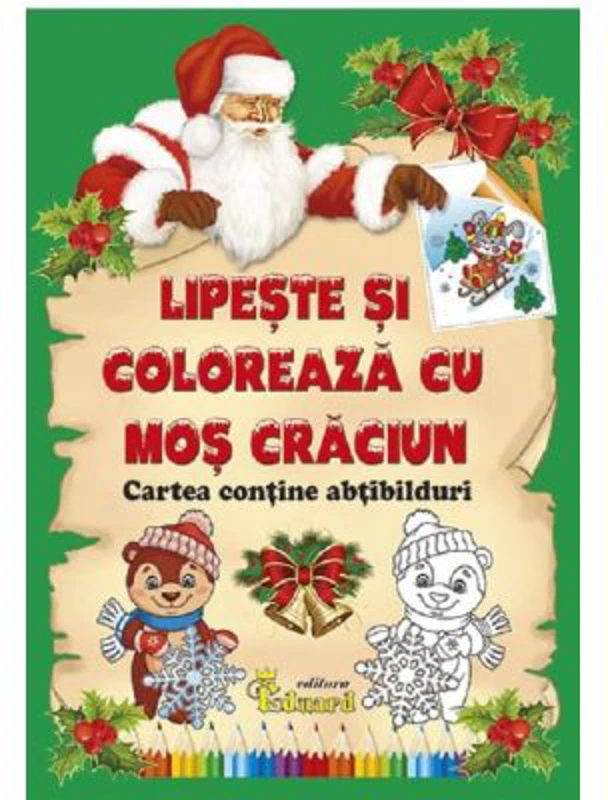 Lipeste si Coloreaza cu Mos Craciun