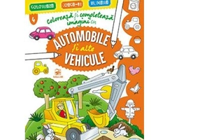 Coloreaza si completeaza imagini cu automobile si alte vehicule