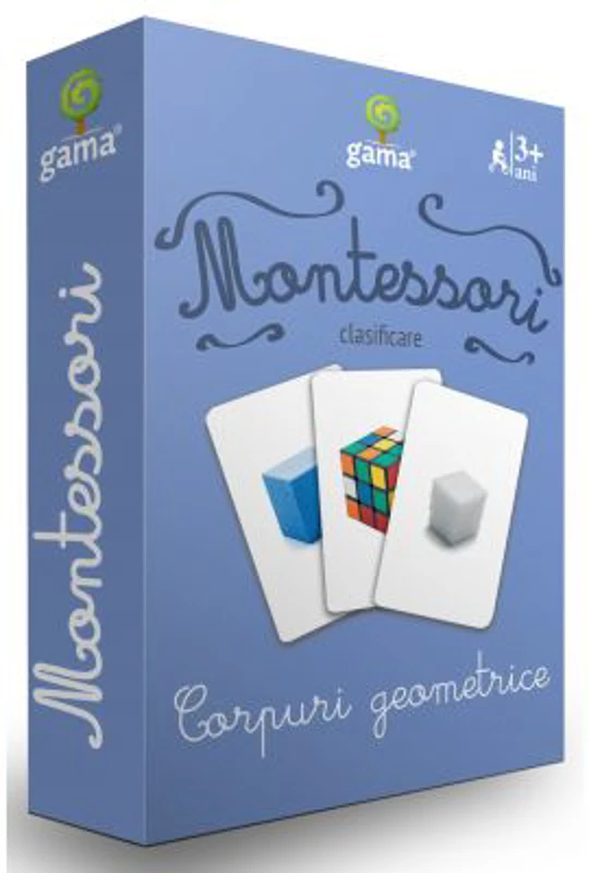 Corpuri geometrice. Carti de joc Montessori clasificare