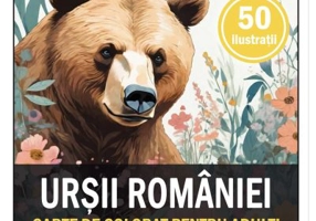 Carte de colorat, 50 de ilustratii, Ursii Romaniei