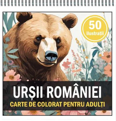 Carte de colorat, 50 de ilustratii, Ursii Romaniei