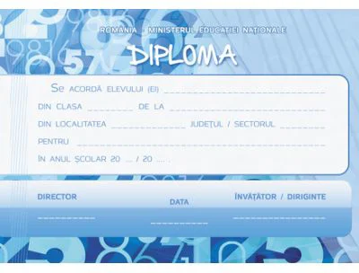 Diploma scolara MATEMATICA (DLFD014)