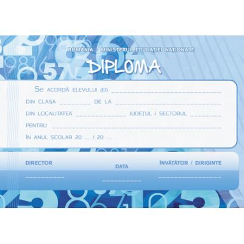 Diploma scolara MATEMATICA (DLFD014)