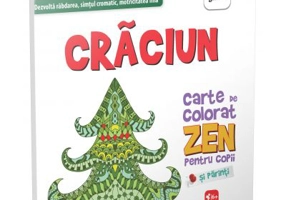 Carte de colorat Zen pentru copii si parinti. Craciun