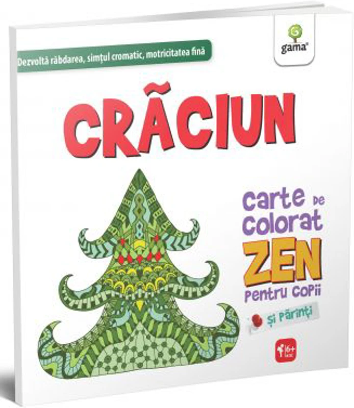 Carte de colorat Zen pentru copii si parinti. Craciun