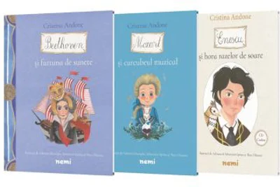 Pachet format din 3 titluri Enescu si hora razelor de soare, Beethoven si furtuna de sunete