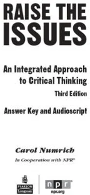 Raise the Issues. An Integrated Approach to Critical Thinking, Answer Key - Carol Numrich