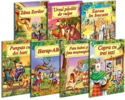 Pachet 7 carti ilustrate format A4 - Povesti de autori romani