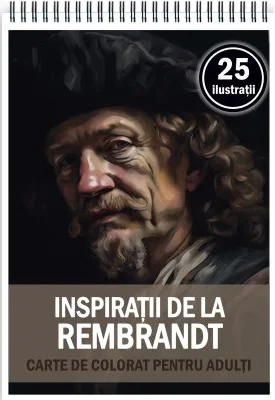 Carte de colorat pentru adulti, 25 de ilustratii, Rembrandt