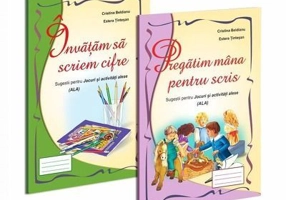 Pachet 2 carti jocuri si activitati. Invatam sa scriem cifre si Pregatim mana pentru scris