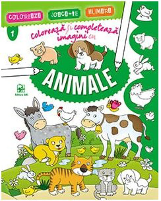 Coloreaza si completeaza imagini cu animale