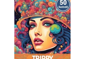Carte de colorat cu 50 de ilustratii, Trippy, Volumul 1